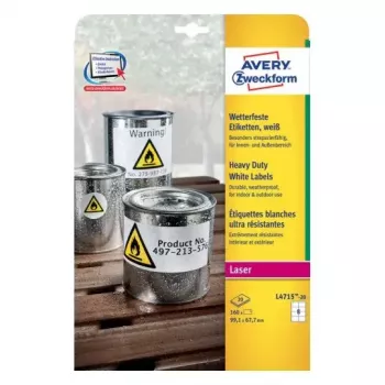 Etiquetas autoadhesivas Avery L4715-20 Rectángulo redondeado