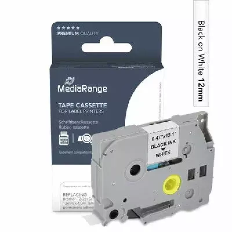 MediaRange MRBTZ231S Cinta de etiquetado compatible con Brother TZ-231S