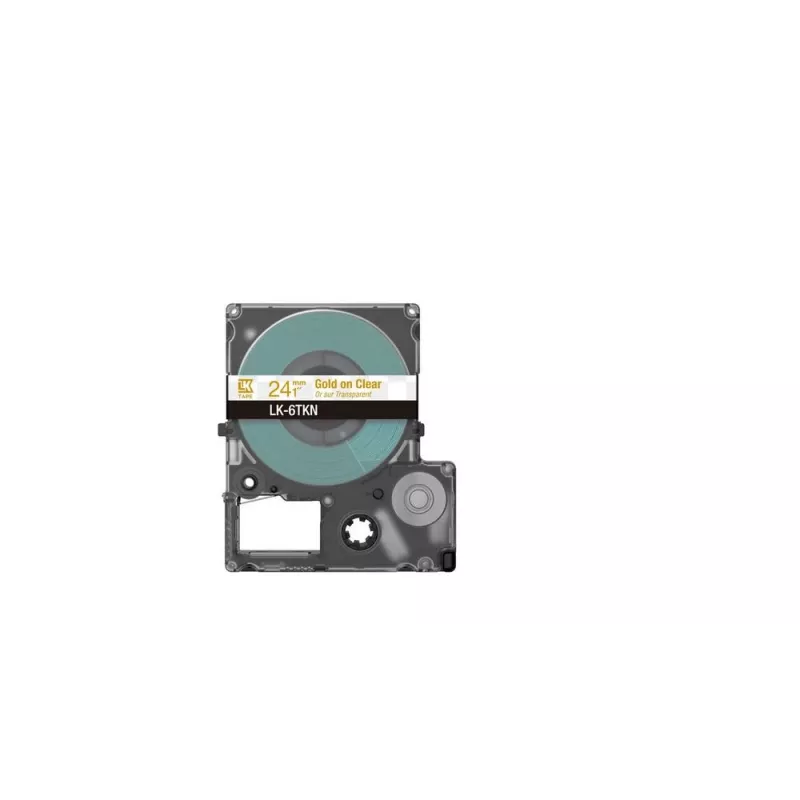 Cinta de etiquetar Epson LK-6TKN oro transparente 2,4 cm transferencia térmica