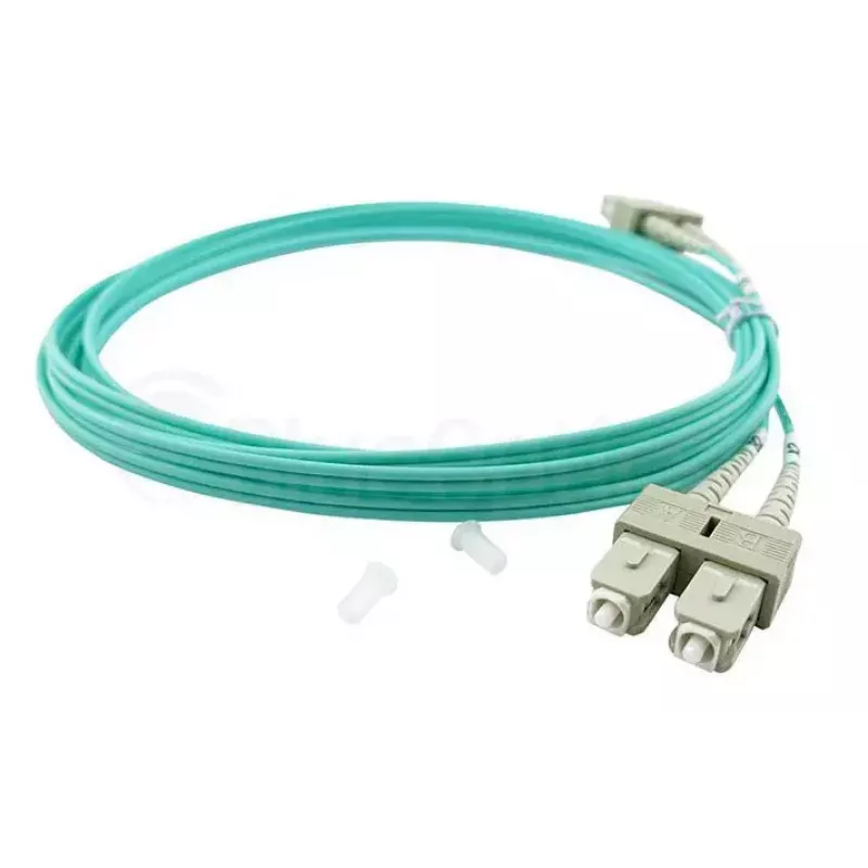 Cable de parcheo de fibra óptica dúplex BlueOptics SC-SC OM3 2 metros 2 m Macho/Macho