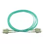 Cable de parcheo de fibra óptica dúplex BlueOptics SC-SC OM3 2 metros 2 m Macho/Macho