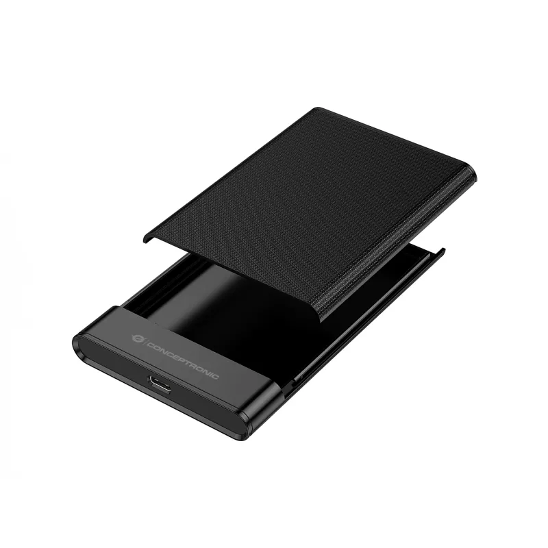 Carcasa para disco duro Conceptronic DANTE06B de 2,5 pulgadas USB 3.0, carcasa HDD/SSD, 2,5 pulgadas, Serial ATA III, 6 Gbit/s, conexión USB, negro