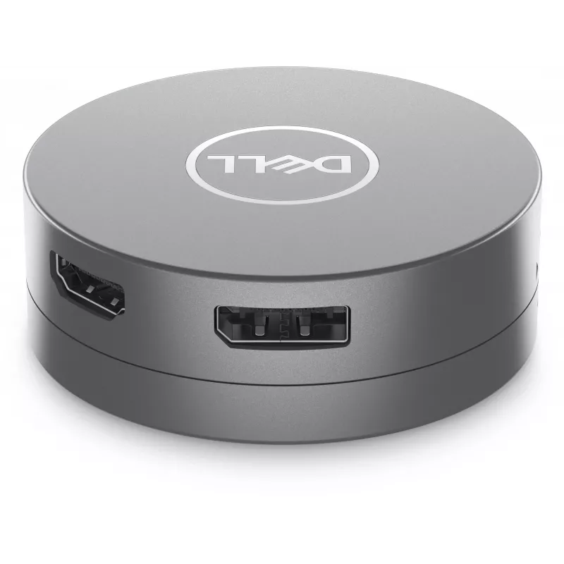 Adaptador multipuerto USB-C 6 en 1 DELL - DA305, con cable, USB 3.2 Gen 2 (3.1 Gen 2) Type-C, 10,100,1000 Mbit/s, plateado, 3840 x 2160 píxeles, Dell