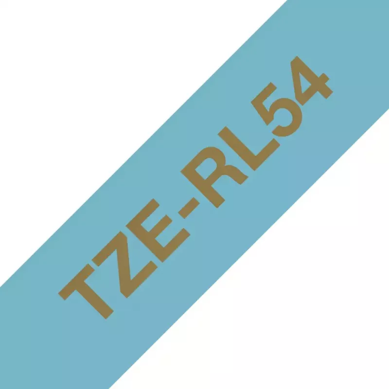 Cinta para impresora de etiquetas Brother TZE-RL54 oro sobre azul