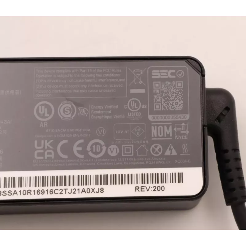 Adaptador de CA Lenovo 45 W USB-C 5A10W86249 – fuente de alimentación USB-C de 45 W para portátiles y dispositivos