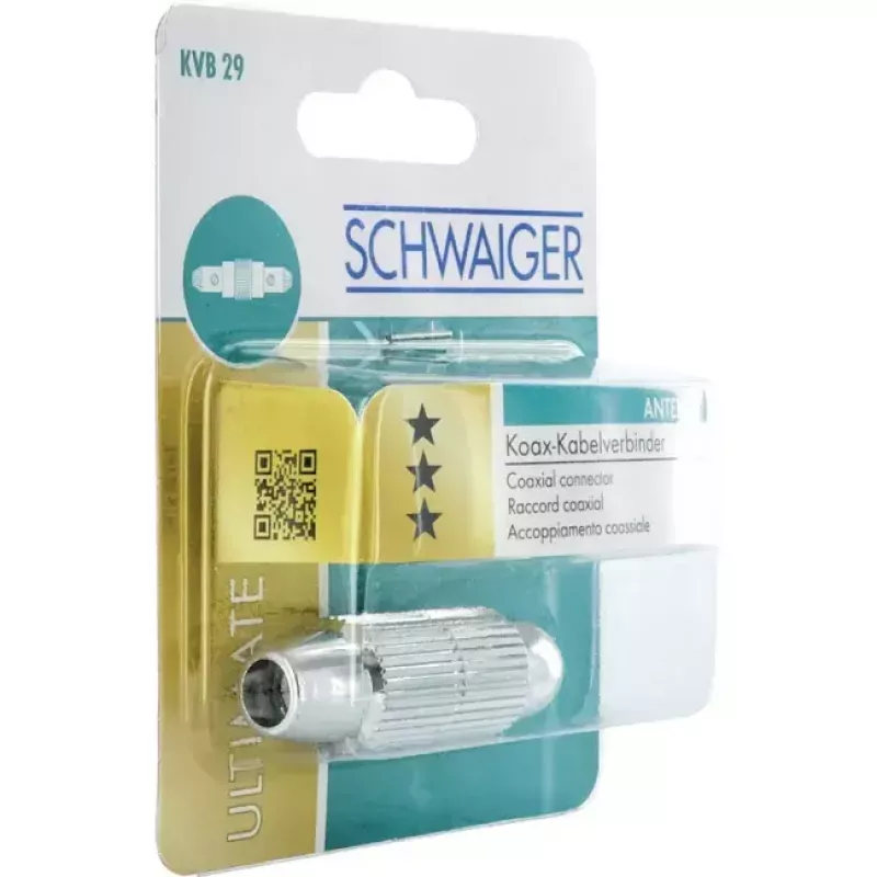 Conector coaxial Schwaiger KVB29 531 Plata Metal Plástico