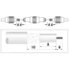 Conector coaxial Schwaiger KVB29 531 Plata Metal Plástico