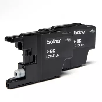 Pack de cartuchos de tinta Brother: Negro x2, rendimiento estándar, Negro, tinta pigmentada, 600 páginas, multipack