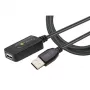 Cable USB Techly IUSB-REP20TY USB 2.0 5 m USB A Negro