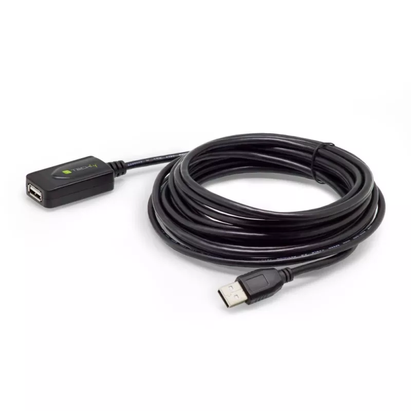 Cable USB Techly IUSB-REP20TY USB 2.0 5 m USB A Negro