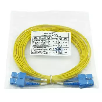 Cable de fibra óptica BlueOptics SFP3232BU5MK InfiniBand 5 m SC Amarillo