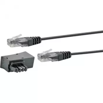 Cable de red Schwaiger TAL6731 533 RJ45 RJ45/TAE-F 3m Negro