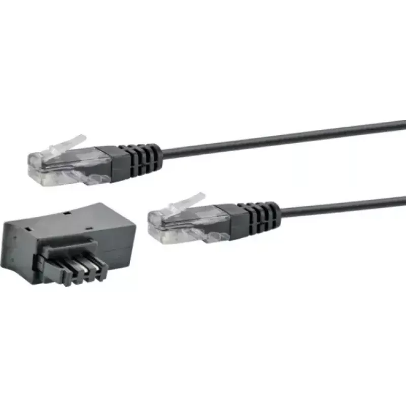 Cable de red Schwaiger TAL6731 533 RJ45 RJ45/TAE-F 3m Negro