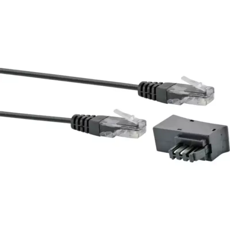 Cable de red Schwaiger TAL6731 533 RJ45 RJ45/TAE-F 3m Negro