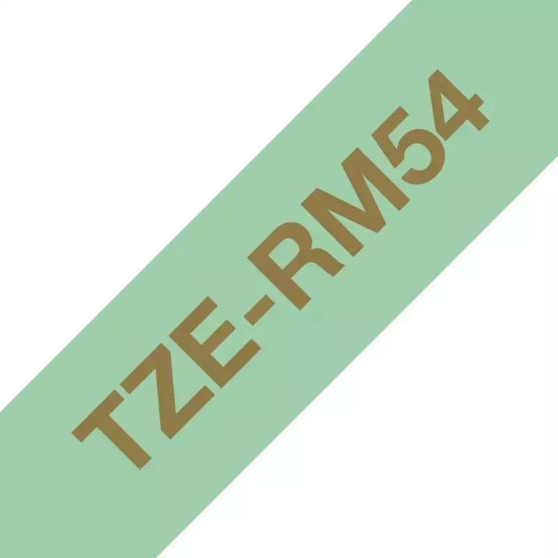 Cinta de rotulación Brother TZE-RM54 Oro sobre color menta