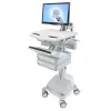 Carro multimedia Ergotron StyleView gris aluminio blanco