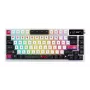 Teclado mecánico gaming ASUS ROG Azoth X — diseño 75%, USB + RF Wireless + Bluetooth, RGB, reposamuñecas, negro/blanco