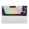 Teclado mecánico gaming ASUS ROG Azoth X — diseño 75%, USB + RF Wireless + Bluetooth, RGB, reposamuñecas, negro/blanco