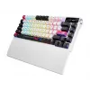Teclado mecánico gaming ASUS ROG Azoth X — diseño 75%, USB + RF Wireless + Bluetooth, RGB, reposamuñecas, negro/blanco