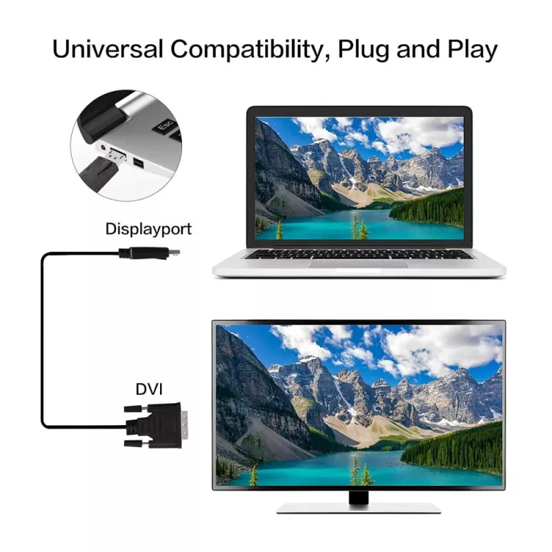 Cable DisplayPort a DVI para monitor Techly 2 m ICOC DSP-C-020