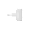 Cargador de pared plano EU d bramante re-charge Pro — 2× USB-C 25W, interior, blanco