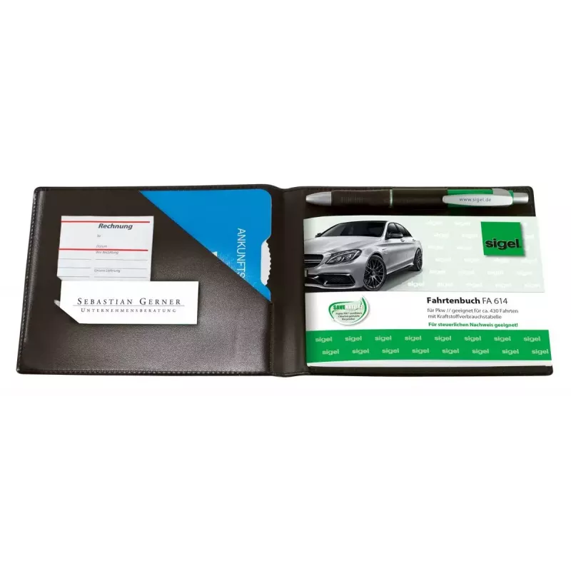 Organizador personal Sigel EF610 piel sintética plástico negro