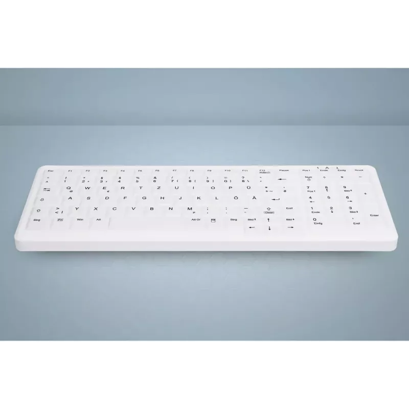 Active Key AK-C7000F-UVS-W/CH teclado médico USB blanco tamaño completo con cable membrana LED