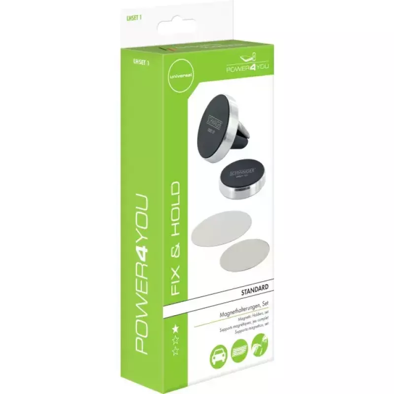 Soporte pasivo Schwaiger LHSET1 511 teléfono móvil smartphone negro plata