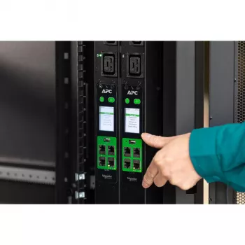 APC Easy PDU Metered 1U 16A 230V (8)C13, Metered, 1U, Monofásico, Vertical, Negro, 8 salidas AC
