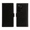 Funda tipo cartera dbramante1928 Lynge para Samsung Galaxy S23 Ultra — negra, 3 compartimentos para tarjetas, compatible con 6,8