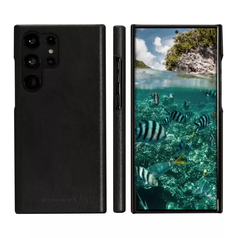 Funda tipo cartera dbramante1928 Lynge para Samsung Galaxy S23 Ultra — negra, 3 compartimentos para tarjetas, compatible con 6,8