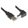 Cable USB 2.0 Techly conector macho A / conector macho B en ángulo 2m ICOC U-AB-20-ANG