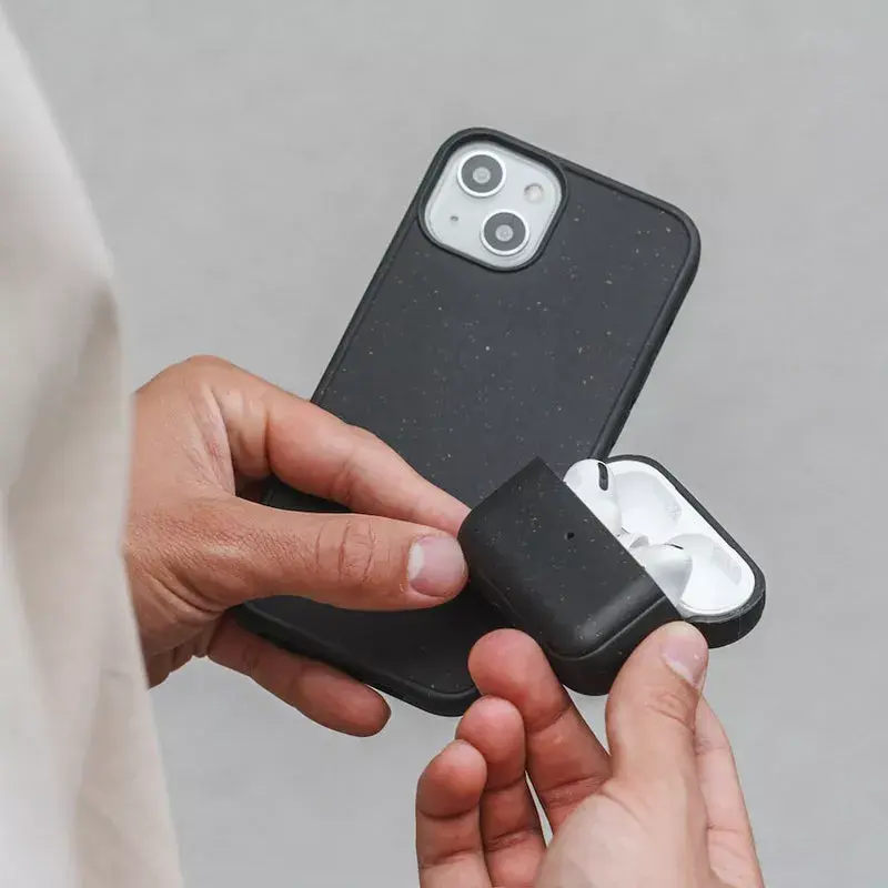 Woodcessories Bio Case Funda para móvil Carcasa Negra iPhone 14 Plus 17 cm