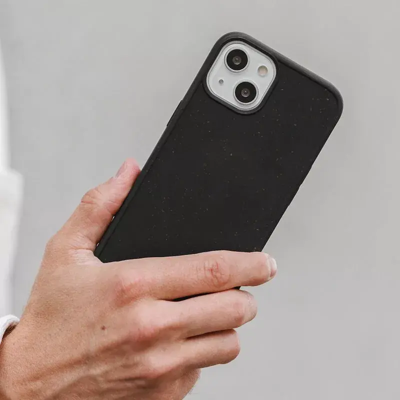 Woodcessories Bio Case Funda para móvil Carcasa Negra iPhone 14 Plus 17 cm