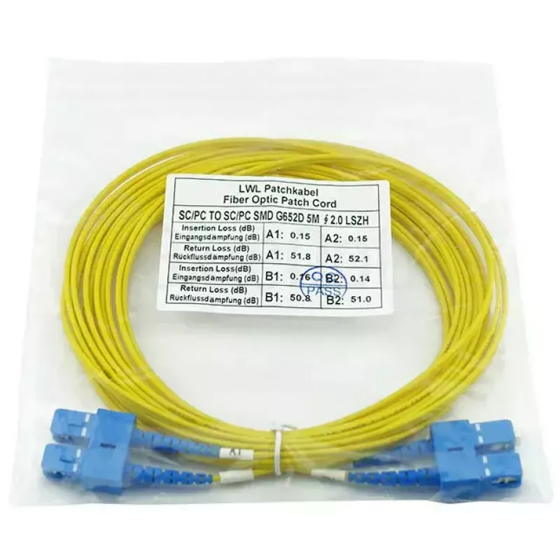Cable de fibra óptica BlueOptics CAB-SMF-SC-SC-20 20 m G.657.A1 conector SC
