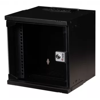 Armario de pared EQUIP EWM-06-3030-B 6U, 312 mm de ancho, 300–330 mm de profundidad, negro