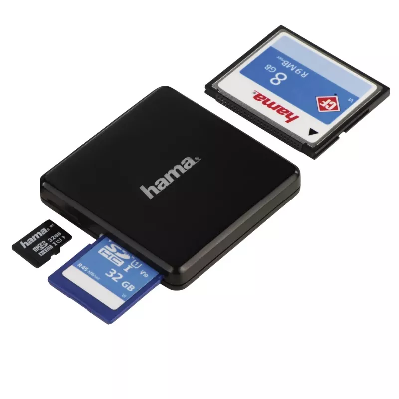 Hama 00124156 lector de tarjetas USB 3.2 Gen 1 (3.1 Gen 1) Type-A negro