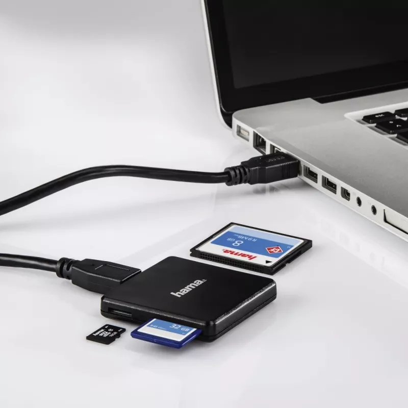 Hama 00124156 lector de tarjetas USB 3.2 Gen 1 (3.1 Gen 1) Type-A negro