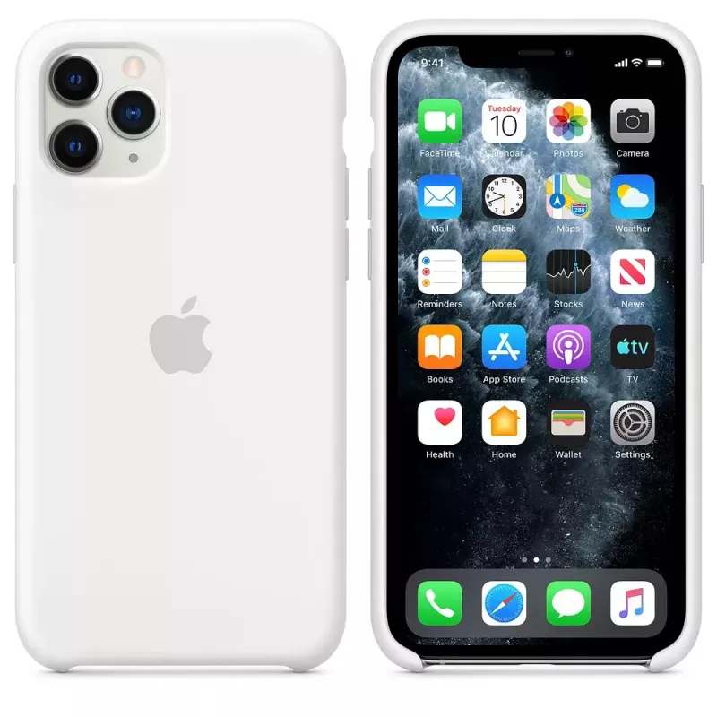 Funda de silicona Apple iPhone 11 Pro Blanca