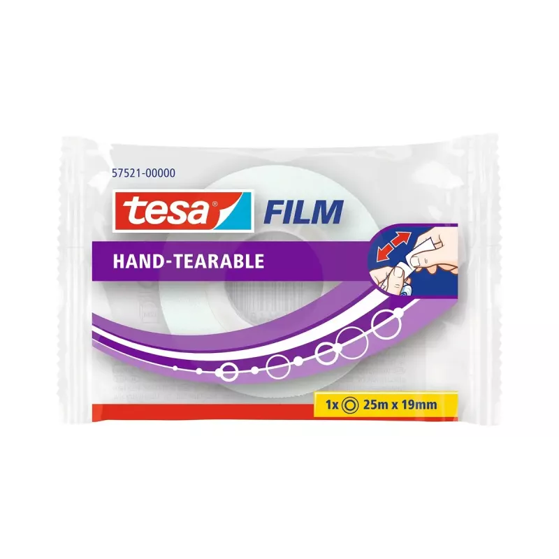 Cinta adhesiva TESA 57521-00000-01 transparente polipropileno 25 m 19 mm