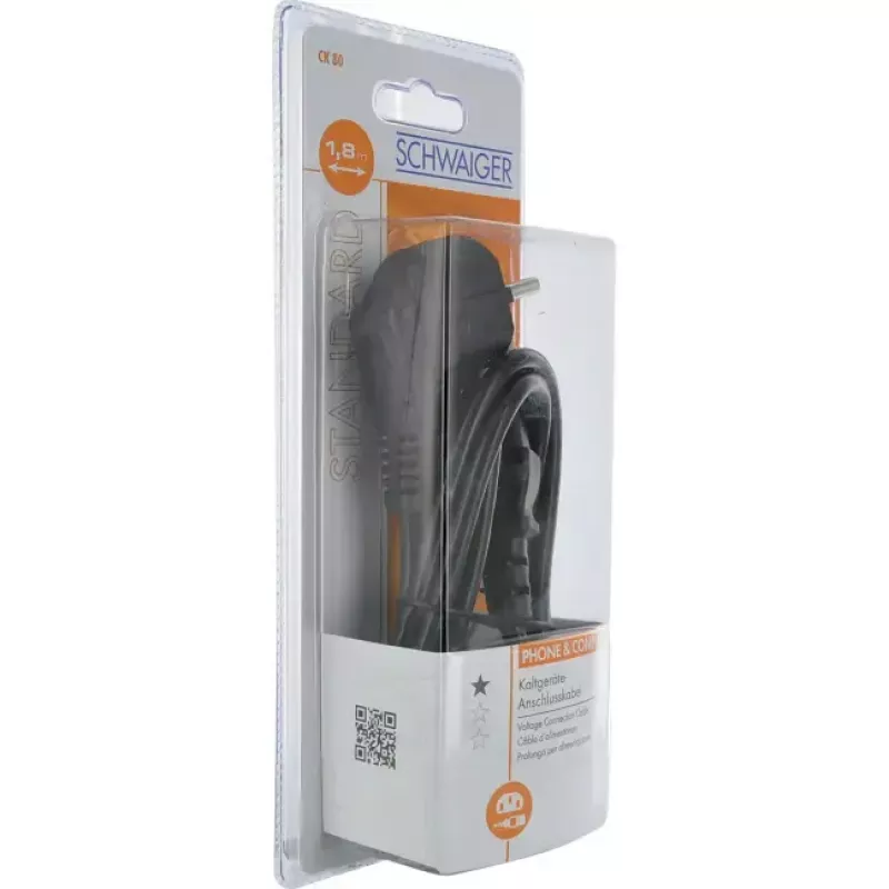 Cable de alimentación Schuko/C13 M/H 1,8 m Schwaiger CK80531