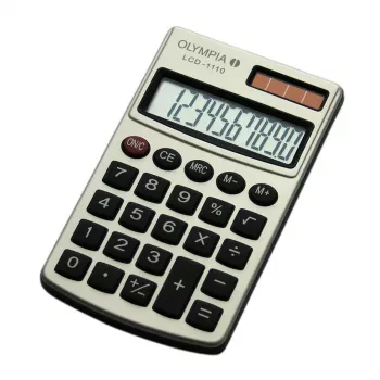 Calculadora básica Olympia LCD 1110 formato de bolsillo Plata