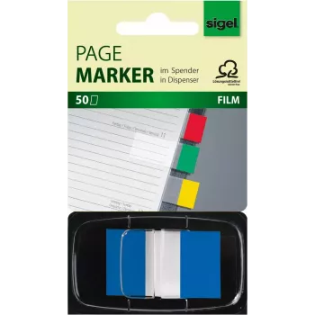 Marcapáginas Sigel HN492 Flexible Azul 50 uds.
