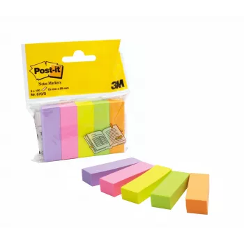 Bloc de notas adhesivas 3M 670-5 rectangular multicolor 100 hojas autoadhesivas