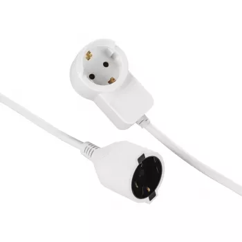 Alargador de corriente Hama Powerplug 3 m 2 tomas de corriente AC para interiores blanco