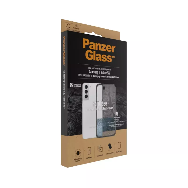 Funda rígida PanzerGlass para Samsung Galaxy S22 Transparente