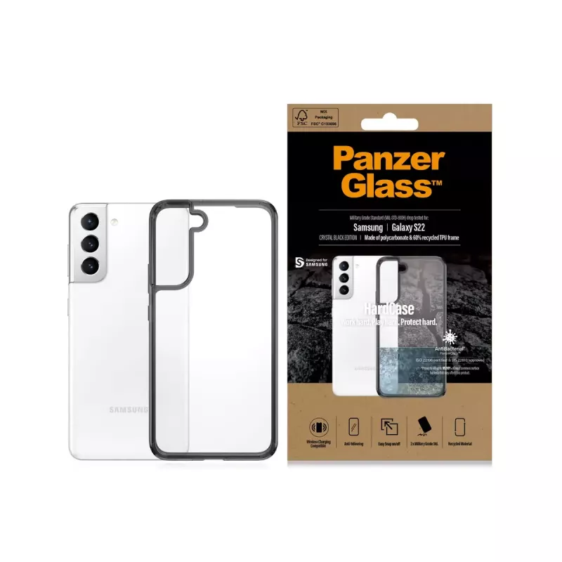 Funda rígida PanzerGlass para Samsung Galaxy S22 Transparente