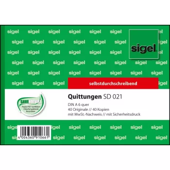 Formulario comercial Sigel SD021 verde A6 Q