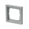 Marco embellecedor Busch-Jaeger 1721-183K plata – termoplástico, sin tornillos, 80×80 mm, 11 mm