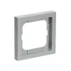 Marco embellecedor Busch-Jaeger 1721-183K plata – termoplástico, sin tornillos, 80×80 mm, 11 mm